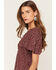 Image #2 - Angie Women's Polka Dot Flutter Sleeve Mini Dress, Brown, hi-res