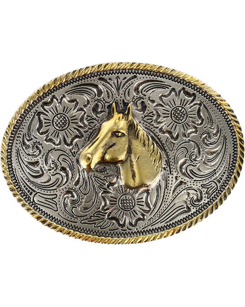 Cody James® Kid's Dual-Tone Horse Buckle, Multi, hi-res