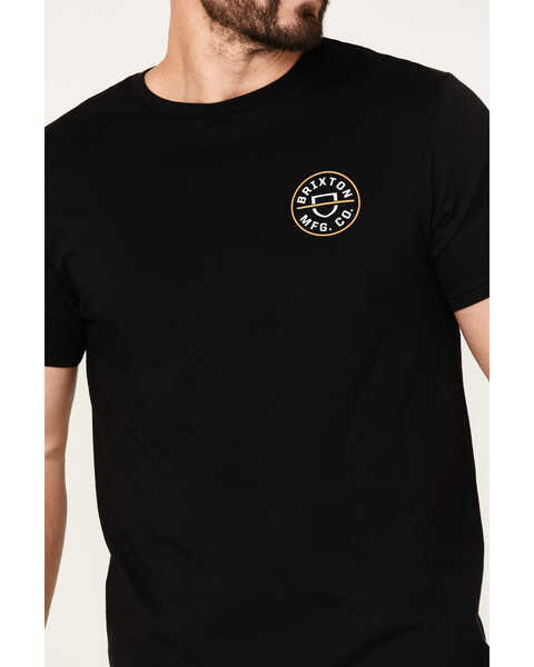 Image #3 - Brixton Men's Crest II Logo Graphic T-Shirt , Black, hi-res