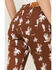 Ranch Dress'n Women's Buckaroo Print Super Flare Jeans, Rust Copper, hi-res