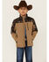 Image #1 - Hooey Boys' Southwestern Print Color Block Softshell Jacket, Tan, hi-res