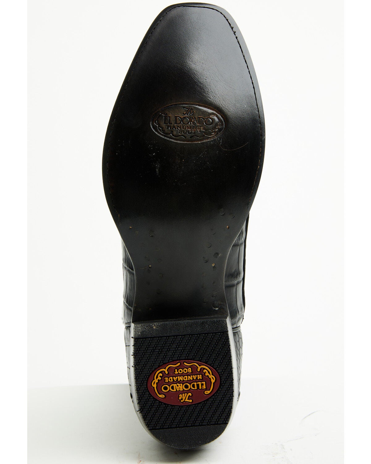 Image #7 - El Dorado Men's Nile Exotic Crocodile Western Boots - Square Toe, Black, hi-res