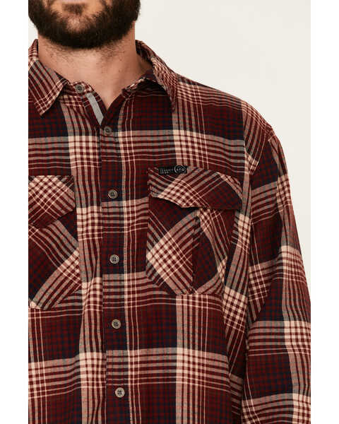 Image #3 - ATG™ by Wrangler Men's All Terrain Men's Coffee Plaid Thermal Lined Long Sleeve Western Flannel Shirt - Big & Tall, , hi-res