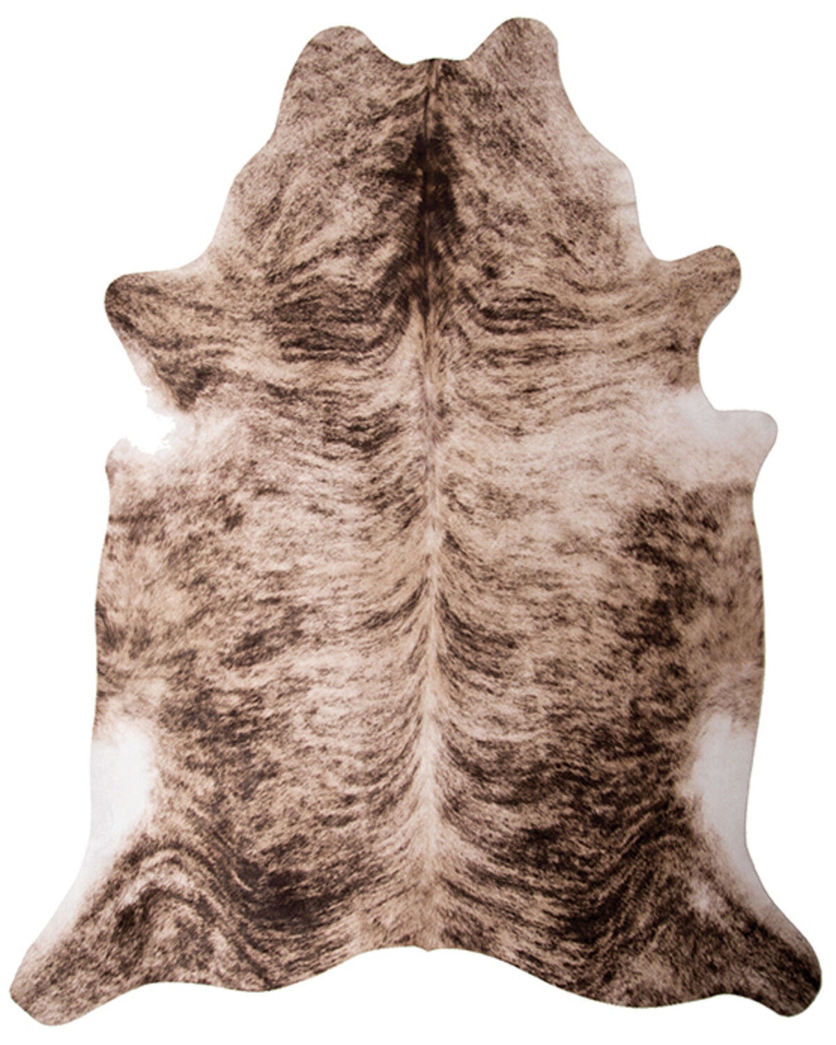 Carstens Home Small Faux Cowhide Medium Brindle Rug, Brown, hi-res