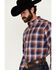 Image #2 - Ariat Men's Boot Barn Exclusive Presly Plaid Print Long Sleeve Button-Down Western Shirt - Tall , Blue, hi-res