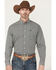 Image #1 - Cinch Men's Medallion Print Long Sleeve Button-Down Western Shirt, Cream, hi-res