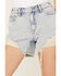 Cleo + Wolf Women's Light Wash Mid Rise Denim Distressed Shorts, Light Wash, hi-res