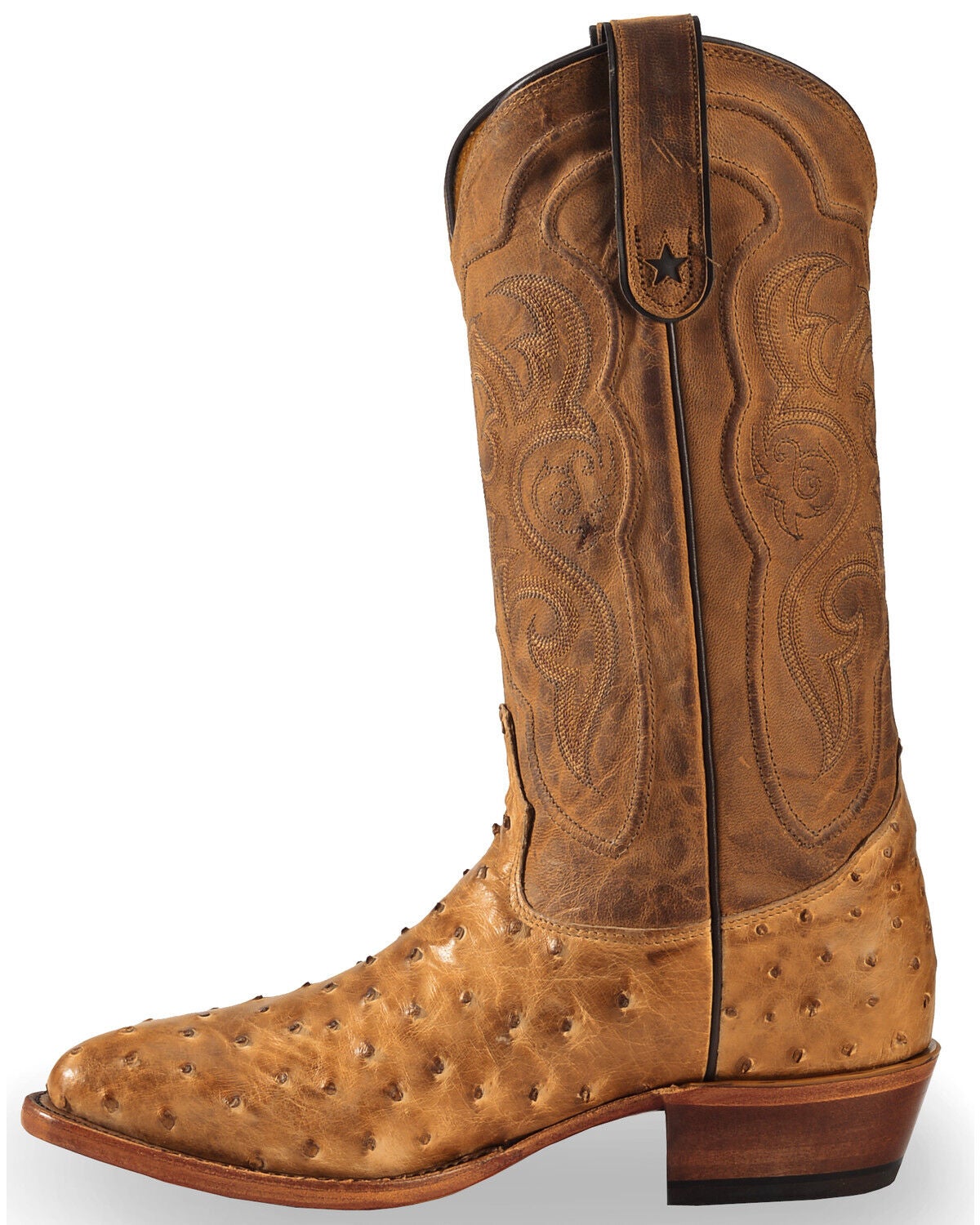 tan ostrich boots