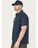 Image #2 - Lucky Brand Workwear Men's Slub Canvas Short Sleeve Button-Down Work Shirt, Blue, hi-res