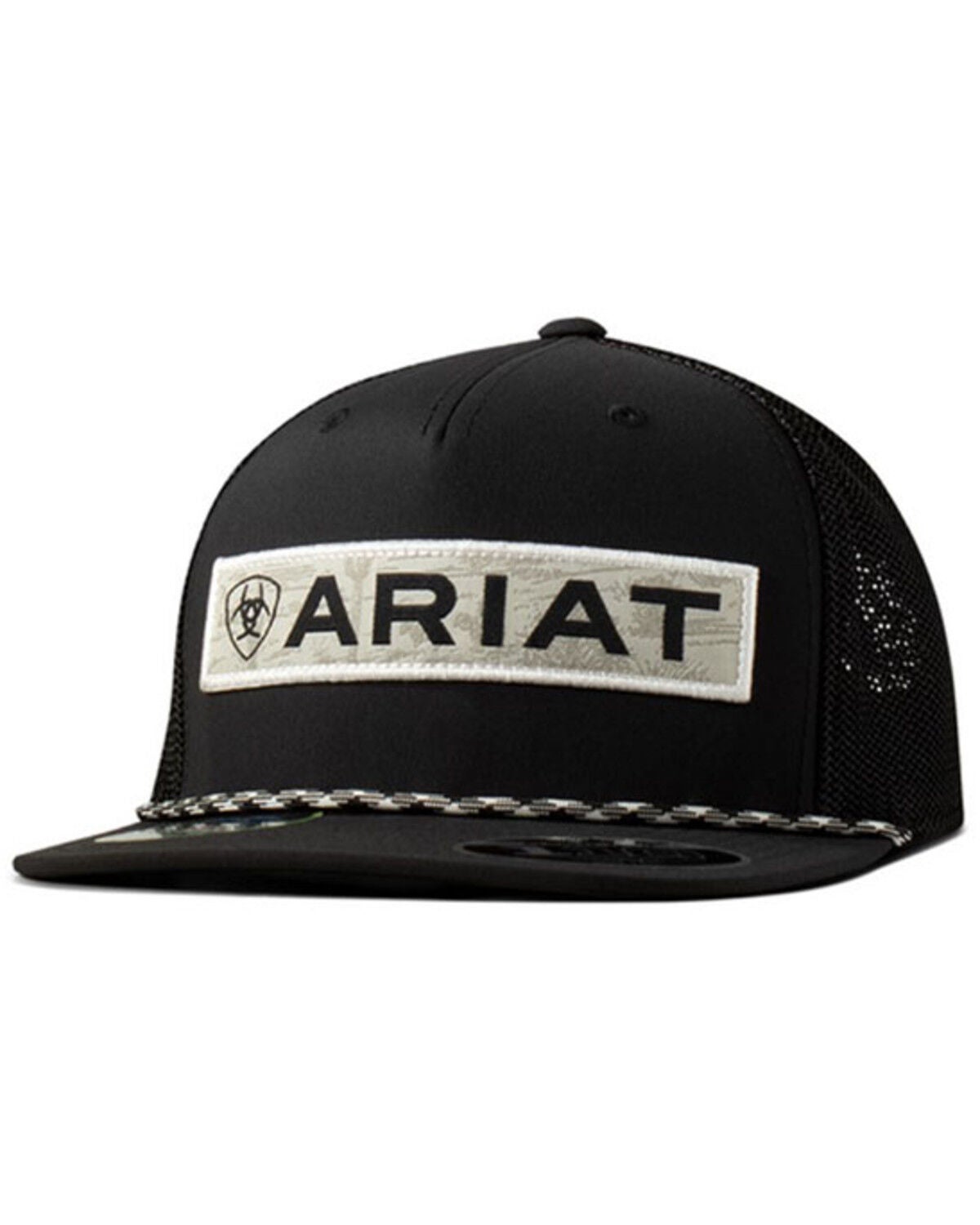 Ariat Men's Desert Patch Ball Cap, Black, hi-res