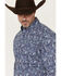 Image #2 - George Strait by Wrangler Men's Paisley Print Long Sleeve Button-Down Stretch Western Shirt, Blue, hi-res