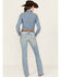 Ariat Women's R.E.A.L. Light Wash Perfect Arrow Fit Penelope Stretch Bootcut Jeans, Light Wash, hi-res