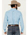 Image #4 - Ariat Men's Wrinkle Free Ricky Geo Print Long Sleeve Button-Down Western Shirt , Light Blue, hi-res