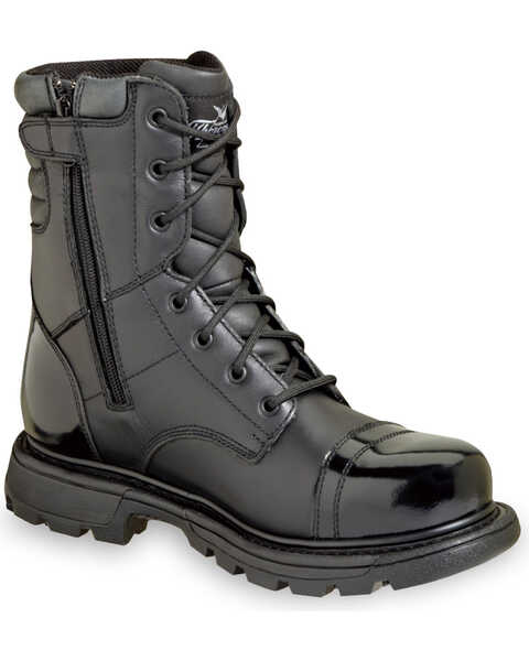 Thorogood Men's 8" GEN-flex2 Tactical Side Zip Jump Boots - Soft Toe, Black, hi-res