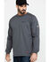 Image #1 - Ariat Men's FR Air Crew Long Sleeve Work Shirt, Charcoal, hi-res