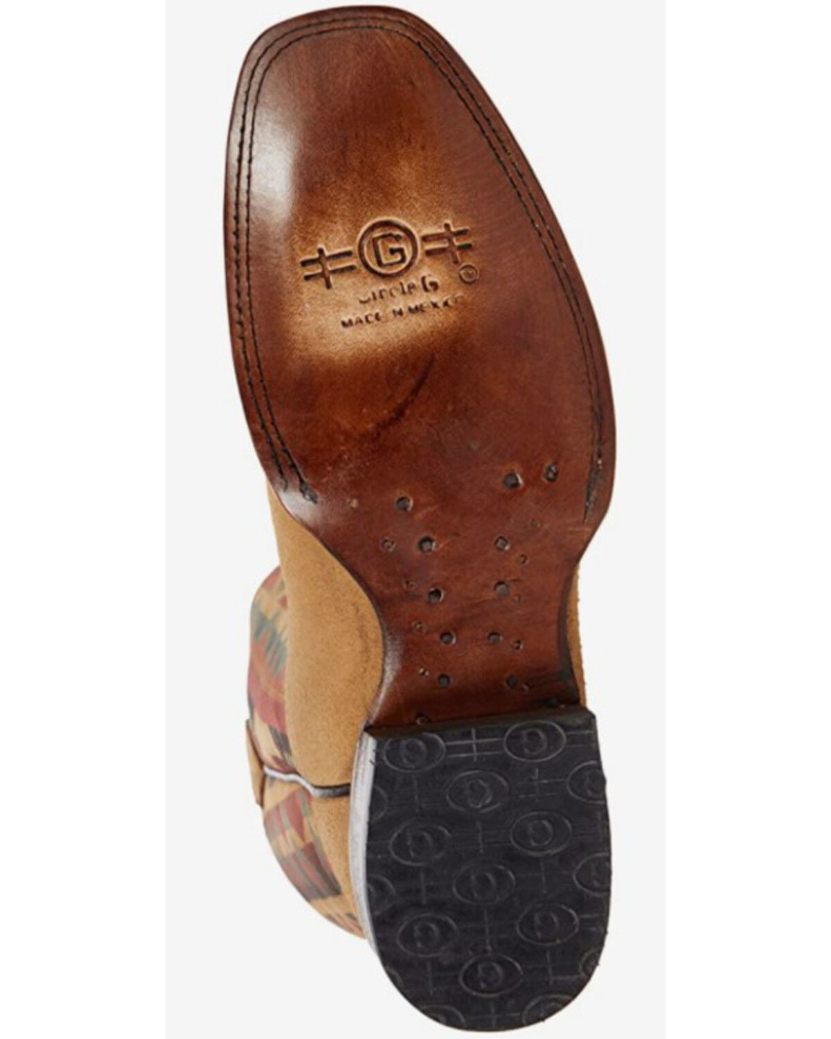 Image #7 - Circle G Women's Straw Embroidery Western Boots - Square Toe, Wheat, hi-res