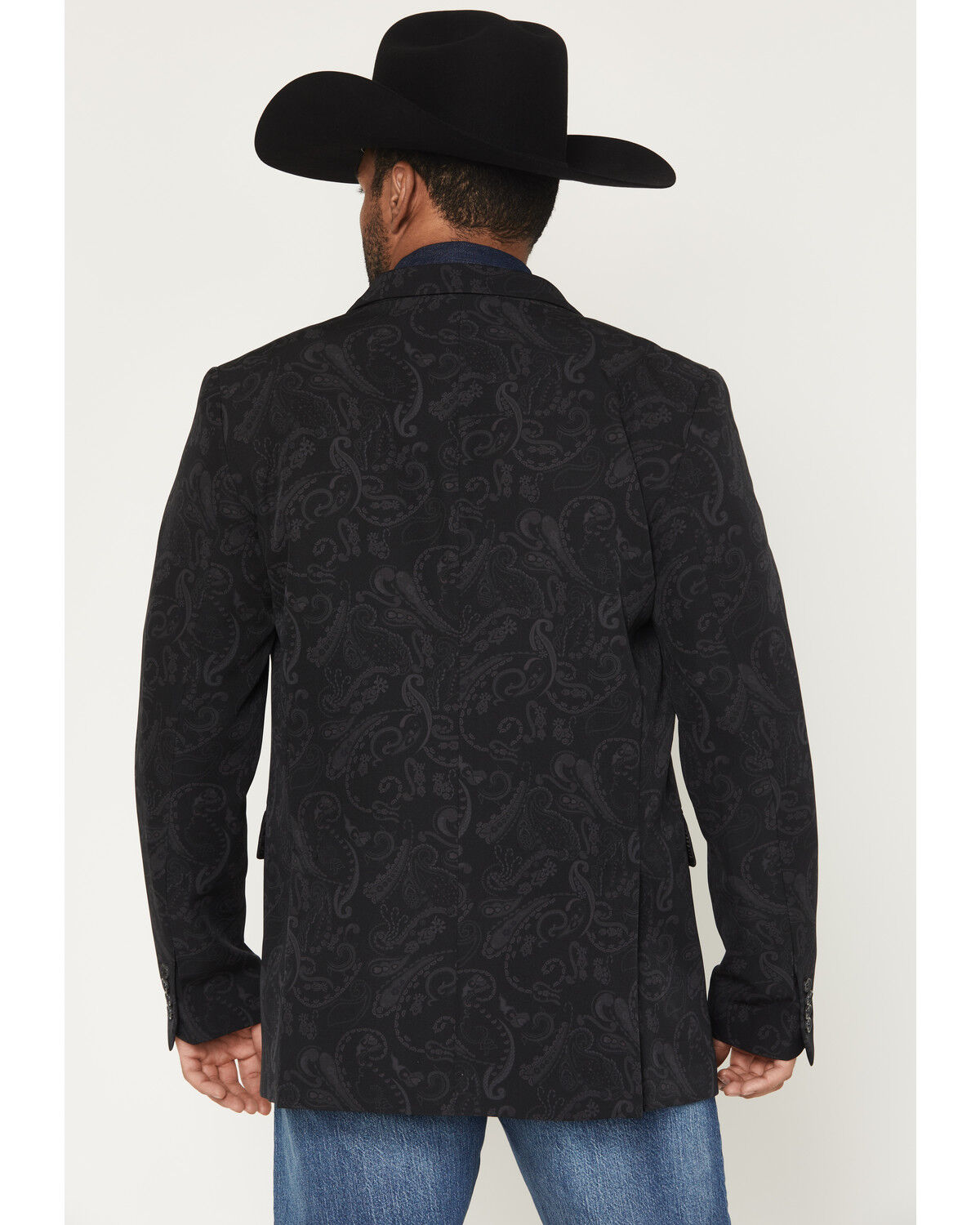 Image #4 - Rock & Roll Denim Men's Paisley Print Sportcoat, Black, hi-res