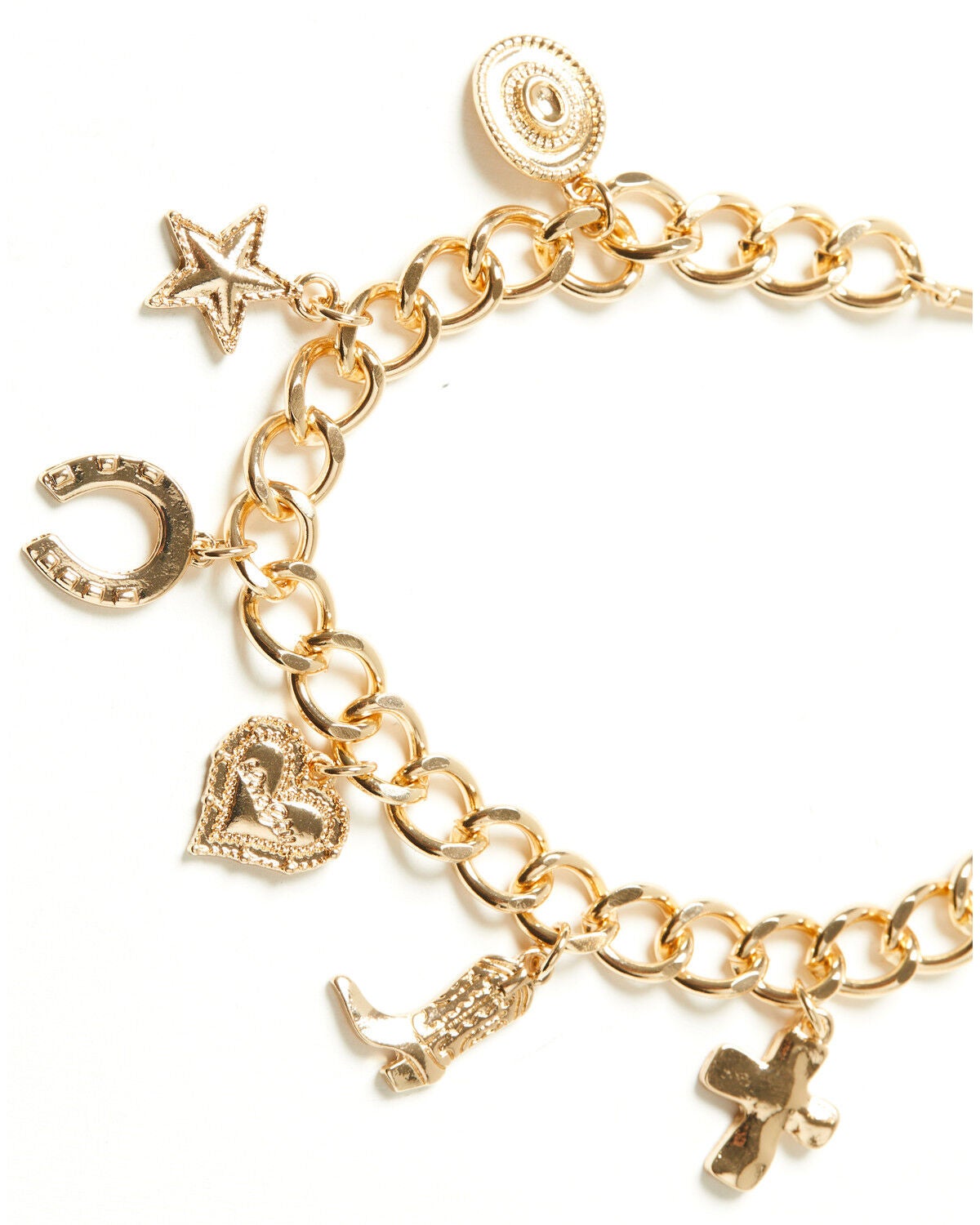 Image #2 - Shyanne Women's Western Charm Pull Tie Bracelet, Gold, hi-res