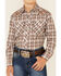 Roper Boys' Plaid Long Sleeve Pearl Snap Western Shirt , Brown, hi-res