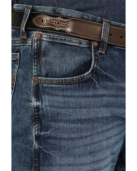 Image #2 - Wrangler Retro Men's Gaffery Medium Wash Slim Straight Stretch Denim Jeans - Tall , Medium Wash, hi-res