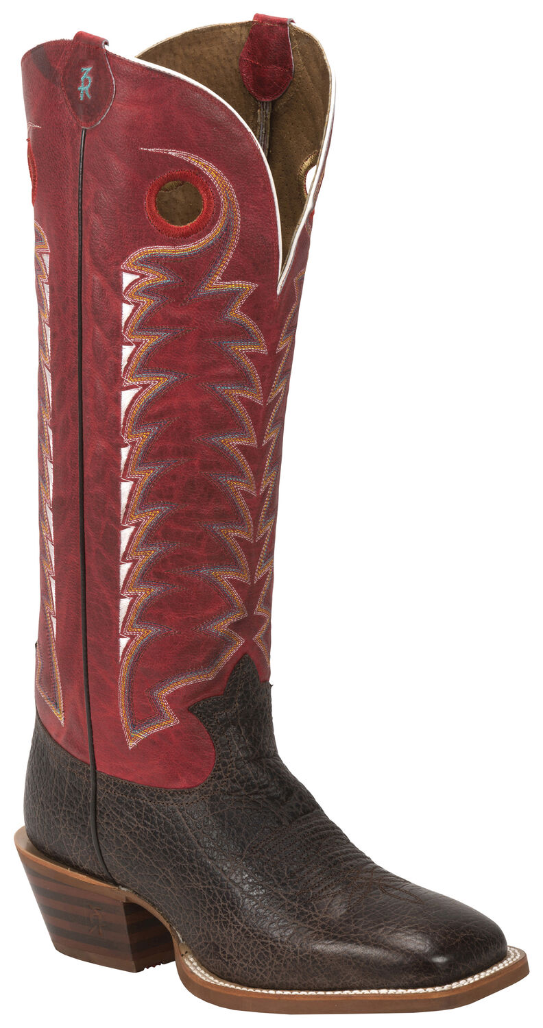 Image #1 - Tony Lama Men's Dusky Bonham 3R Buckaroo Western Boots - Square Toe, Dark Brown, hi-res