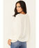 Image #4 - Shyanne Women's Washed Satin Tunic Blouse , Cream, hi-res
