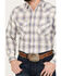 Ely Walker Men's Plaid Print Long Sleeve Pearl Snap Western Shirt - Tall, White, hi-res