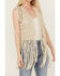 Image #3 - Wonderwest Women's Foiled Suede Vest, Cream, hi-res