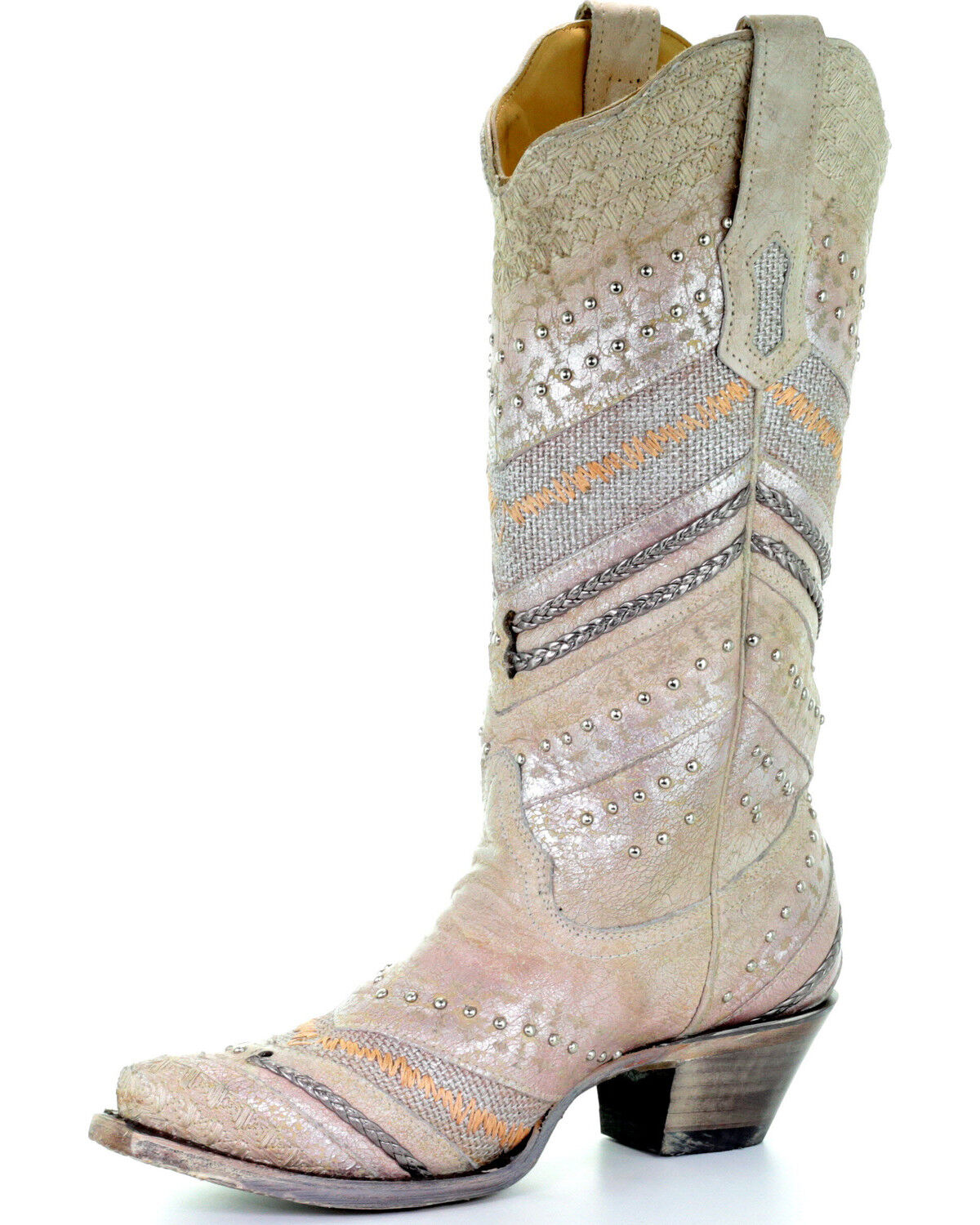 cowgirl boots with white embroidery
