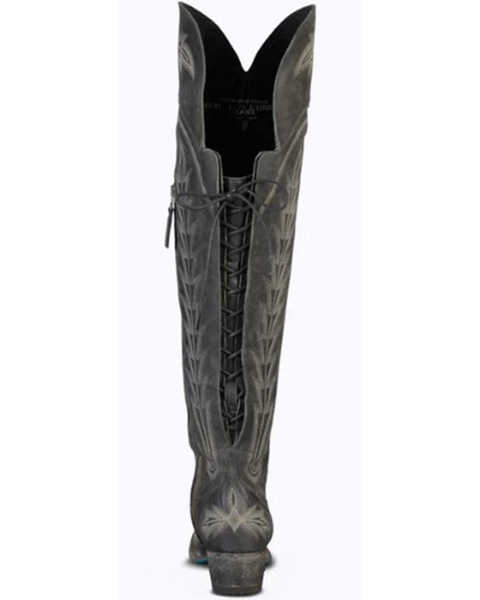 Image #5 - Lane Women's Lexington Leather Tall Western Boots - Snip Toe, Jet Black, hi-res