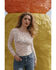 Image #1 - Idyllwind Women's Lace Long Sleeve Shirt, Ivory, hi-res
