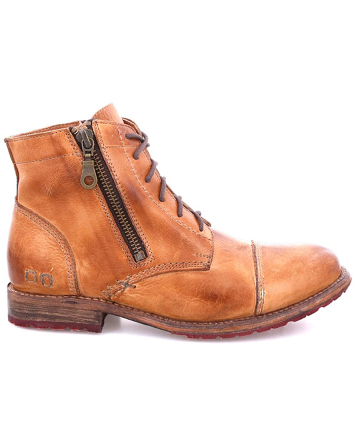 Image #2 - Bed Stu Women's Bonnie II Lace-Up Boots - Round Toe, Tan, hi-res