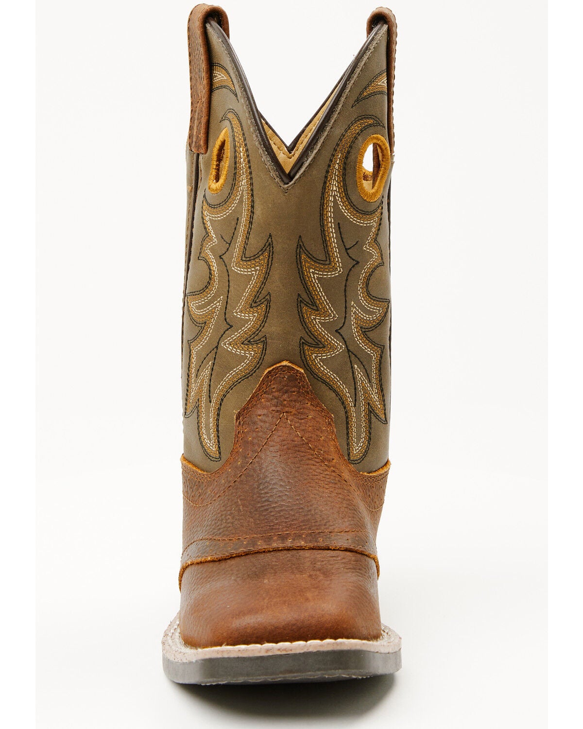 Image #4 - Cody James Boys' Buck Western Boots - Broad Square Toe, Olive, hi-res