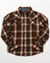 Image #1 - Cody James Toddler Boys' Traverse Long Sleeve Snap Flannel , Brown, hi-res