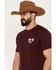 Pendleton Men's Rodeo Rider Short Sleeve Graphic T-Shirt, Maroon, hi-res