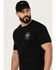 Image #3 - Howitzer Men's Defiant Snake Short Sleeve Graphic T-Shirt , Black, hi-res