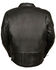 Image #3 - Milwaukee Leather Men's Side Lace Vented Scooter Jacket - 5X, Black, hi-res