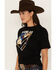 Image #2 - RANK 45® Women's Emblem Logo Graphic Tee, Black, hi-res