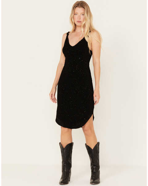 Image #1 - Miss Me Women's Sleeveless Midi Dress, Black, hi-res
