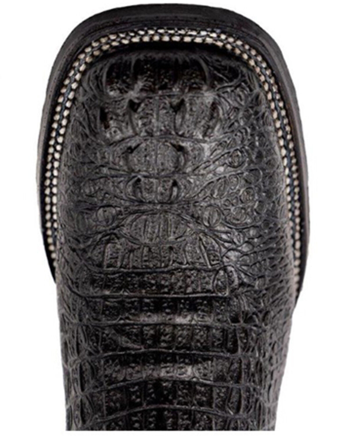 Image #6 - Ferrini Men's Crocodile Print Western Boots - Broad Square Toe, Black, hi-res