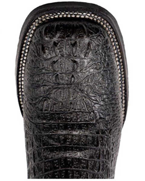 Image #6 - Ferrini Men's Crocodile Print Western Boots - Broad Square Toe , Black, hi-res