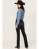 Image #3 - Wrangler Retro Women's Dark Wash Mid Rise Bootcut Jeans, Dark Wash, hi-res