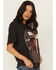 Image #2 - Wrangler X Lainey Wilson Women's Studded Girlfriend Short Sleeve Graphic Tee, Black, hi-res