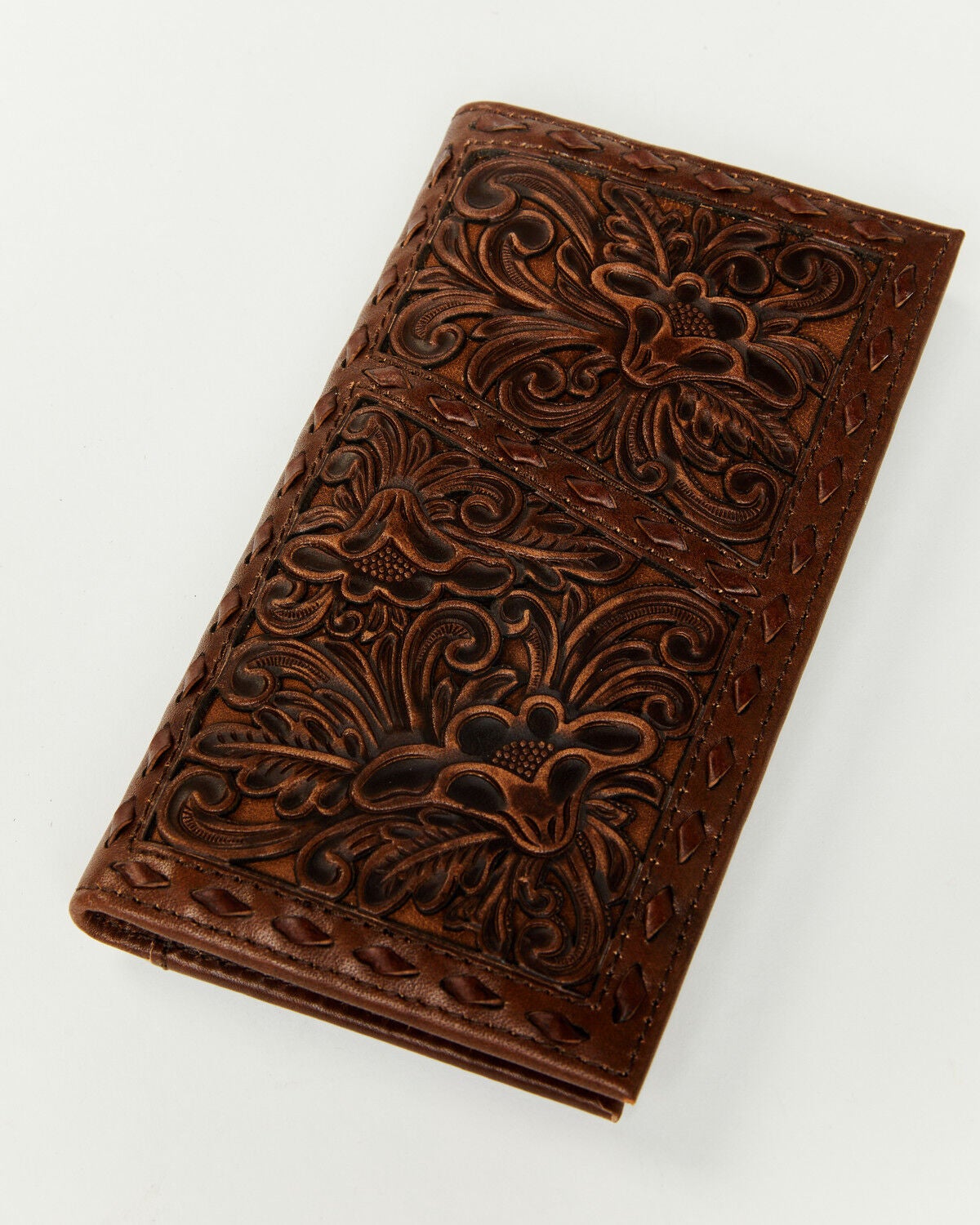 Image #1 - Cody James Men's Landry Tooled Bifold Rodeo Wallet, Dark Brown, hi-res