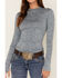 Image #3 - RANK 45® Women's Long Sleeve Athletic Layering Top, Blue, hi-res