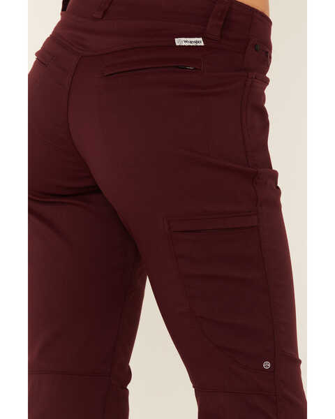 Wrangler Women's Slim Fit Utility Pants, Maroon, hi-res