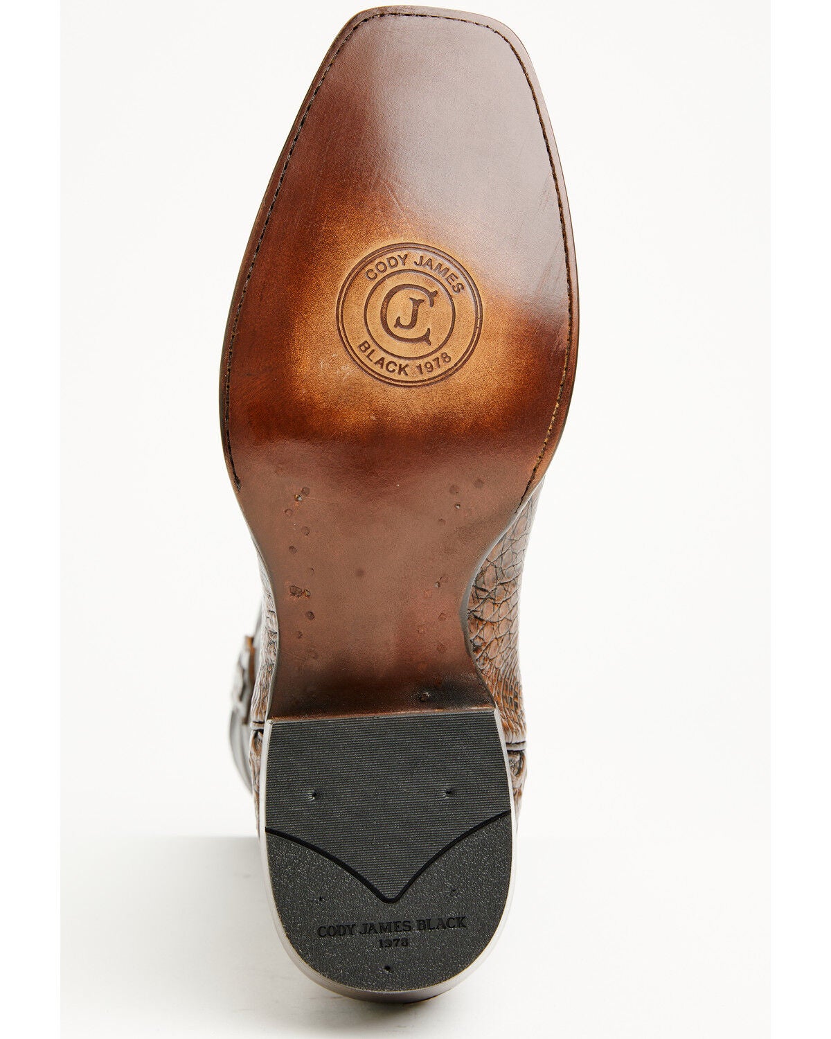 Image #7 - Cody James Black 1978&reg; Men's The Mason Exotic Caiman Western Boots - Square Toe, Brown, hi-res