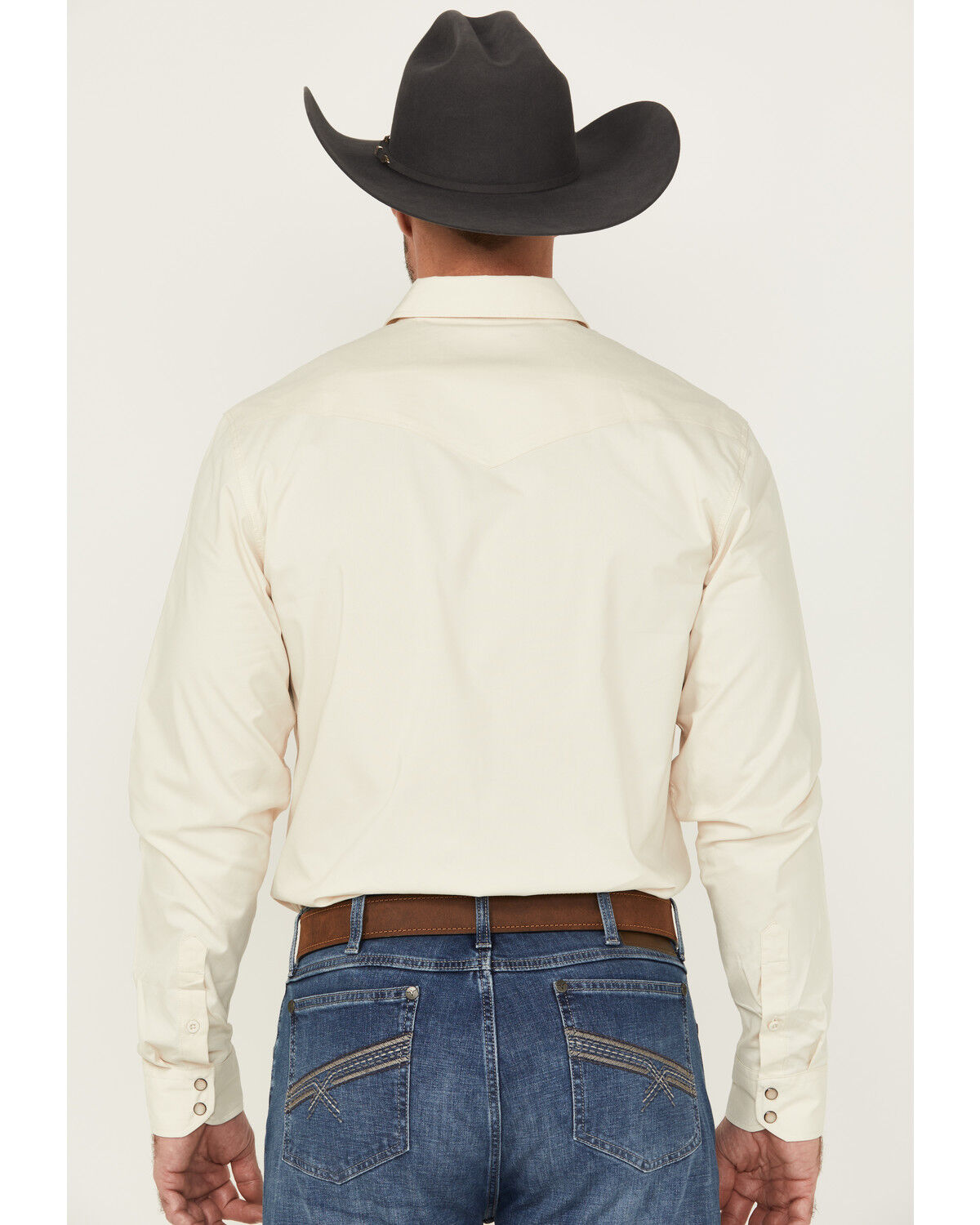 Image #4 - Kimes Ranch Men's Solid Blackout Long Sleeve Snap Stretch Western Shirt, Natural, hi-res