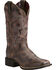 Image #1 - Ariat Women's Quickdraw Western Performance Boots - Broad Square Toe, Chocolate, hi-res