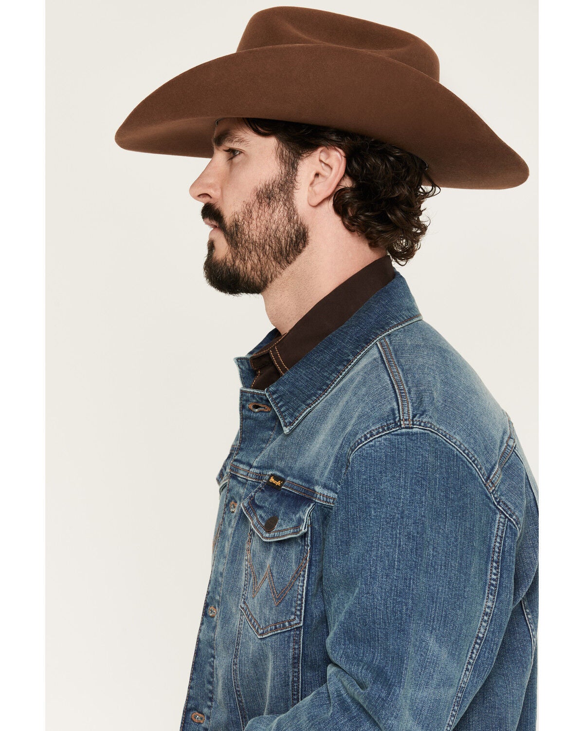 Image #2 - Wrangler Retro Men's Unlined Denim Trucker Jacket, Medium Wash, hi-res